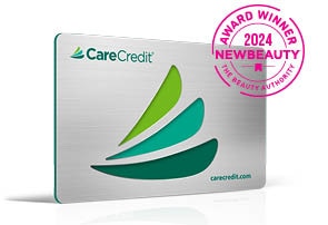 CareCredit Financing Card with 2024 New Beauty award seal